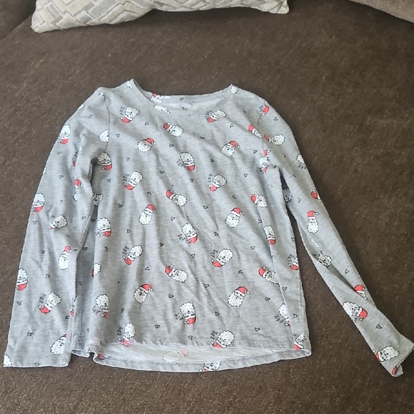 SO Brand Gray Kids Long Sleeve Shirt with Cute Print - Picture 1 of 4